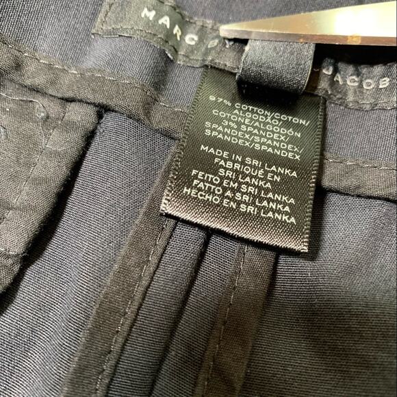 Marc by Marc Jacobs Pleated 4" Wrap Skort Shorts Cotton Spandex Navy Blue US 6 - Picture 9 of 12